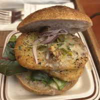 Hash browns sandwichh  at Ashville Bakery Cafe - 애쉬빌 베이커리 카페 in Seoul