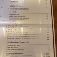 Drink Menu  at Ashville Bakery Cafe - 애쉬빌 베이커리 카페 in Seoul