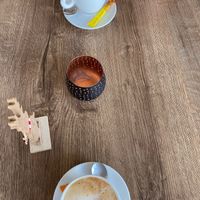 Oat milk cappuccino  at Lisa's Flammhouse in Larnaca