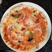 Vegan pizza at Portofino in Newcastle Upon Tyne