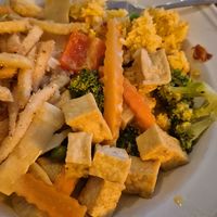 Tofu Curry, fried rice and salt & pepper fries 😋 at Pho 179 in Sunderland