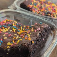 Vegan chocolate brownies at Soleil Bakery at Shady Oaks in Ocala