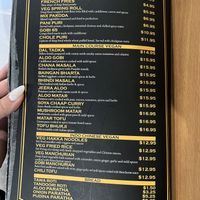 full vegan menu   at Royal Spice Indian Restaurant in Millville