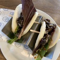 Vegan buns (mushrooms inside)  at Rakkan Ramen in Truckee