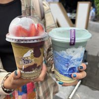 my two babies  at Oakberry Acai in Bangkok