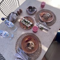 Another complimentary breakfast spread  at Ethos Vegan Retreat in Santorini