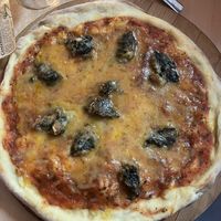 Pizza con quesos veganos  at La Galla Tasca Vegana in Barcelona