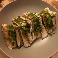 Sándwich de tofu, melocotón, crema de cacahuete y algas   at La Galla Tasca Vegana in Barcelona