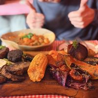 BBQ platter  at Lo del Manu in El Chalten