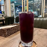 Butterfly pea and lime juice   at PLANT Passion in Bangkok