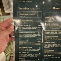 Clearly marked vegan options.   at Namu in Tamarindo