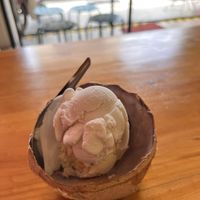 Bikini signature ice cream coconut+ jackfruit+voconut flesh + oreo powder topping  at Bikini Toppings in Malacca