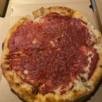 Traditional pizza at Kitchen 17 in Chicago