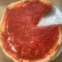 Vegan deep dish pizza  at Kitchen 17 in Chicago