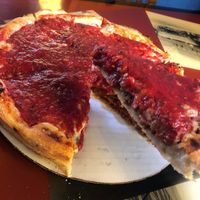 Traditional Deep Dish Pizza at Kitchen 17 in Chicago