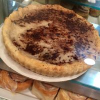 vegan custard & chocolate tart  at Kitchen 17 in Chicago