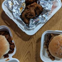 Sammies and wings at Caffe at Amy's in Buffalo