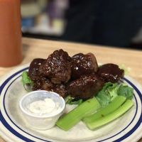 BBQ Seitan "Wings" Fantastic! They even gave me an extra on accident ¯\_(ツ)_/¯ at Caffe at Amy's in Buffalo