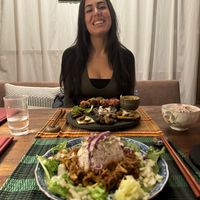 I recommend not taking the curry but the other main dish that comes with all these little side dishes that change weekly. They were the best.   at TOVIRA – トビラ in Kyoto