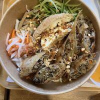 Vermicelli Noodle Bowl with Spring Rolls - really tasty   at Sen Saigon in New York City