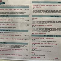 Menu   at Sen Saigon in New York City