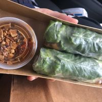 Lemongrass mushroom summer rolls/goi cuon nam sa  at Sen Saigon in New York City