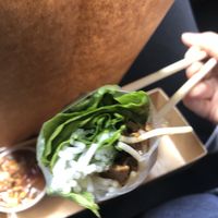 Lemongrass mushroom summer rolls/goi cuon nam sa  at Sen Saigon in New York City