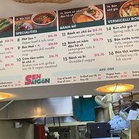 Wall menu  at Sen Saigon in New York City