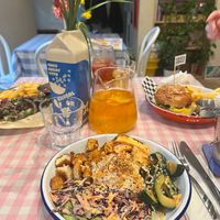 Bibimbap with crispy tofu. at Plantastic Kitchen in Tbilisi