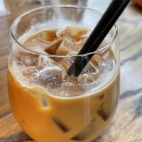 Iced horchata latte  at Bang Bang Cafe in Seattle