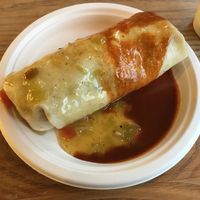 The vegan burrito at Bang Bang Cafe in Seattle