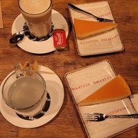 mango cheesecake, delicious! at avant garden in Maastricht