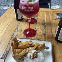 Appeltaart en rodenbach fruitage 0.0  at avant garden in Maastricht