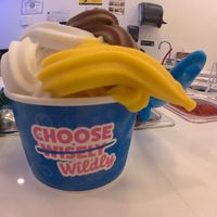 See what I mean about going overboard... Needed a bigger one. That's what she said... Ooof! hahaha (I'll show myself out LOL). at 16 Handles - Times Square in New York City