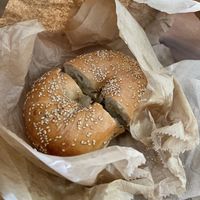 Sesame bagel (toasted)  at Liberty Bagels - Wall Street in New York City