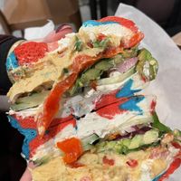 Liberty bagel   at Liberty Bagels - Wall Street in New York City