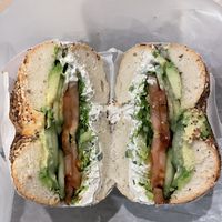 Wild thing with tofu cream cheesee  at Liberty Bagels - Wall Street in New York City