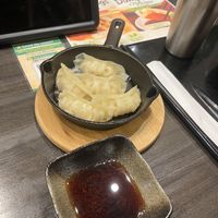 Vegan Dumplings with Soya Sauce  at Japanese Noodle 一寸法師 in Kyoto