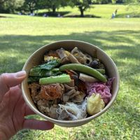 freshly made vegan bowl  at Veggie Tempo and Deli  in Tokyo
