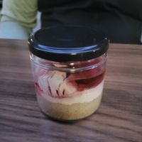 Cherry cheescake - amazing! at Handwich in Athens