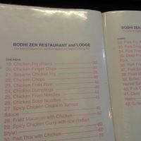 The menu in front of the restaurant. From april 2014 they serve meat. at Bodhi Zen in Chiang Mai