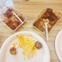 Cheap reusable plates at Kolapasi Indian in Fortitude Valley