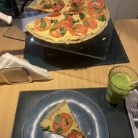 Margherita pizza with lots of vegan cheese at Fitzza in Rio De Janeiro