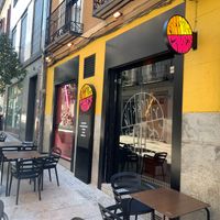Exterior: Calle de Espoz y Mina at New Freedom Cakes Cafe in Madrid