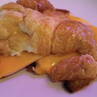 Croissant "jamón y queso" at New Freedom Cakes Cafe in Madrid