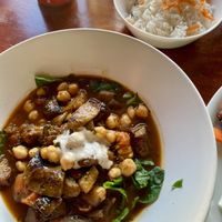 Aswat - stew with eggplants, chickpeas and tomatoes  at La Garbanza in La Gomera