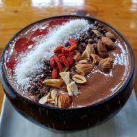 Cacao bowl at Rasayana Raw Food Cafe in Bangkok