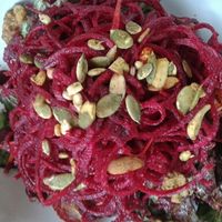raw beetroot salad at Rasayana Raw Food Cafe in Bangkok