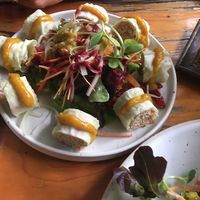 Raw activated almond - cabbage sushi  at Rasayana Raw Food Cafe in Bangkok