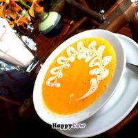 'Carrot Cream Soup' ~ Sooo Smooth in the mouth.. Ummm  at Rasayana Raw Food Cafe in Bangkok